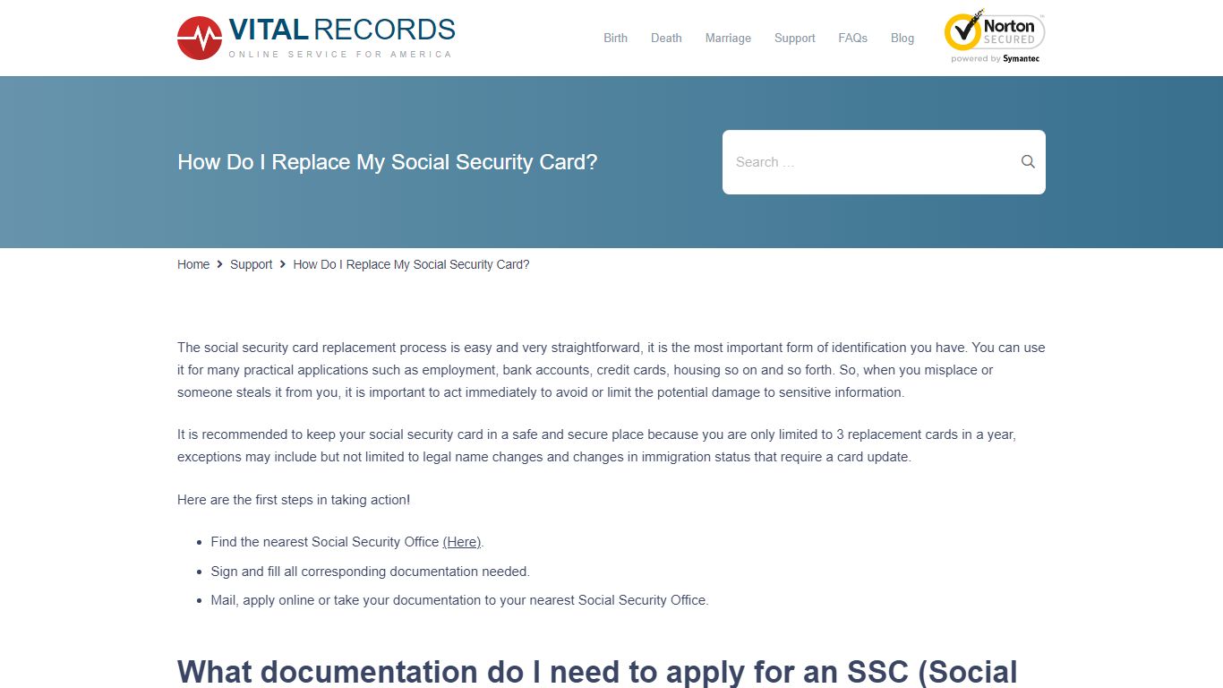 How Do I Replace My Social Security Card? - Vital Records Online